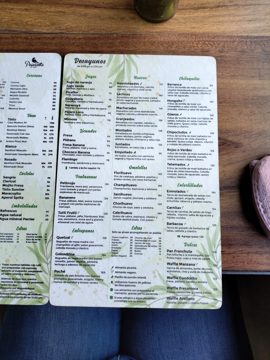 Pajaretto Café Menu - Image 5